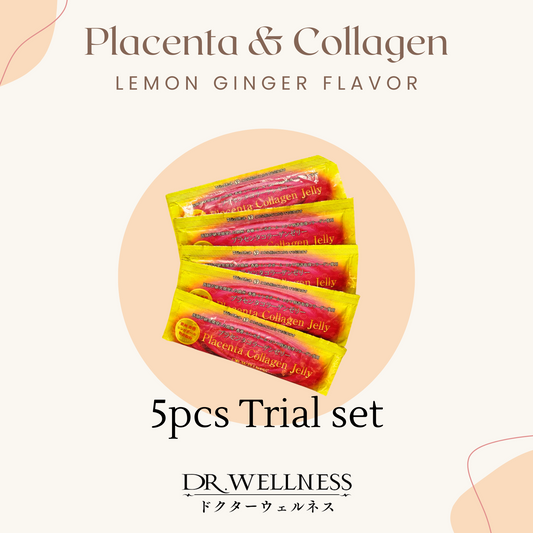 Placenta Collagen Jelly 5pcs trial set - Lemon Ginger Flavor